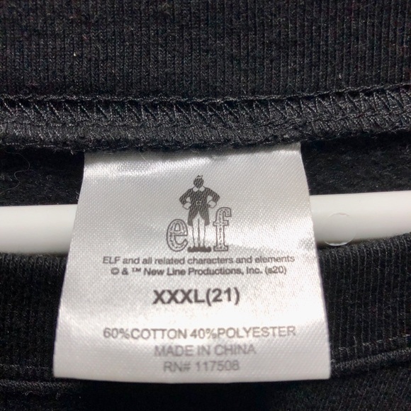 🪽Elf Movie Will Ferell Black Crewneck Xmas Sweatshirt Ugly Sweater - Picture 3 of 8